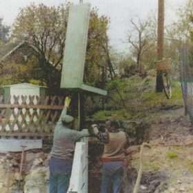 Errichtung Stützwand 1992